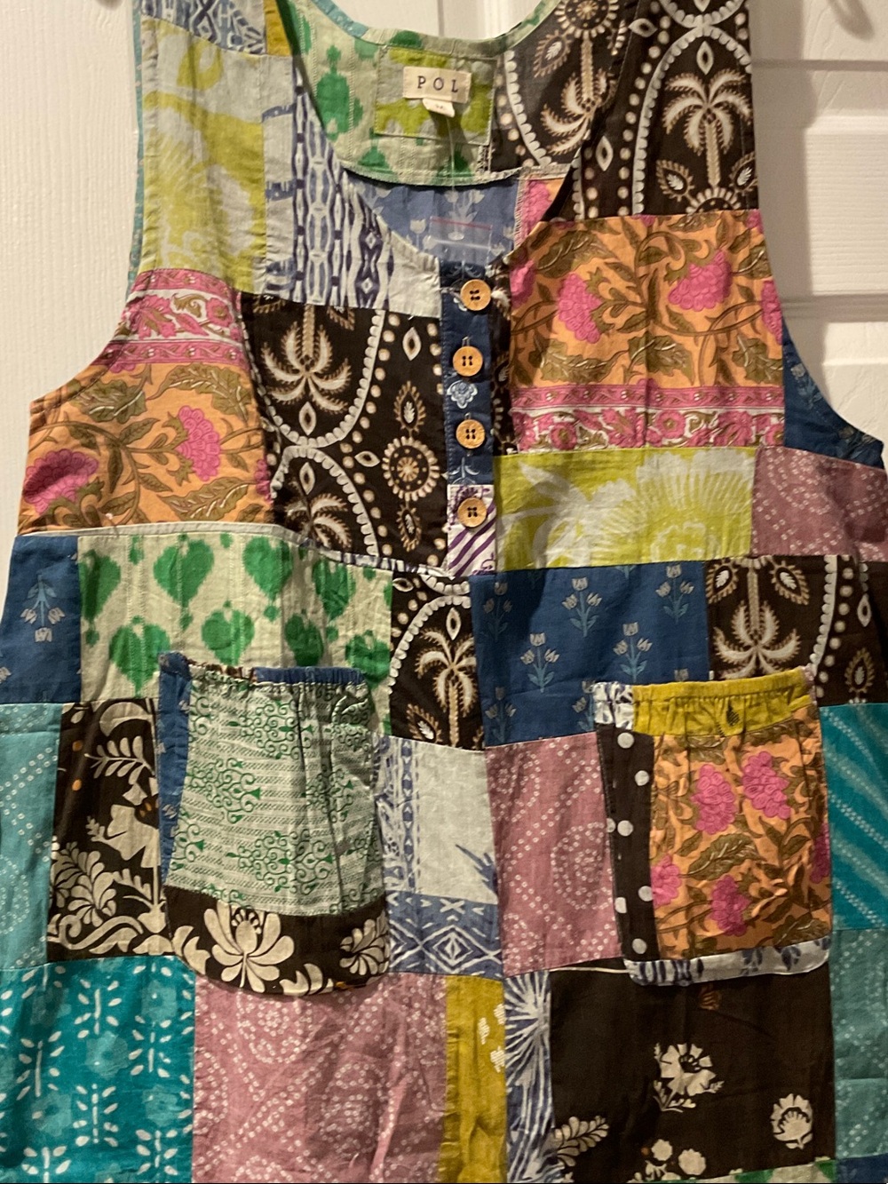 POL Patchwork Maxi Jumpsuit in Multicolor - Picture 8 of 8